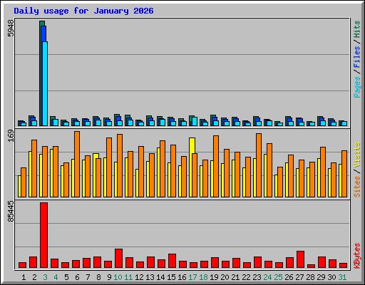 Daily usage for January 2026