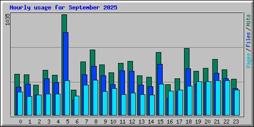 Hourly usage for September 2025
