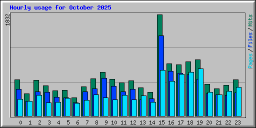 Hourly usage for October 2025