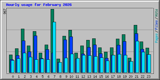 Hourly usage for February 2026