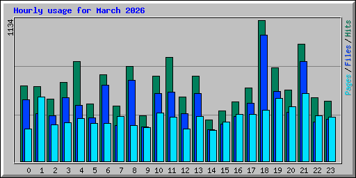 Hourly usage for March 2026