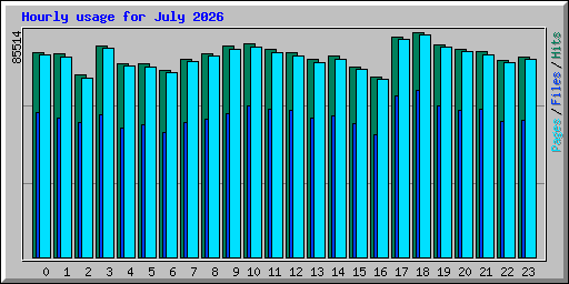 Hourly usage for July 2026